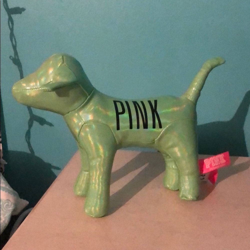 Pink stuffed dog from Pink